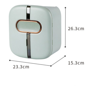 Мултифункционална кутия за съхранение Кутия за стенни кърпички 3 слоя за съхранение Подвижен държач за хартия Водоустойчив органайзер за баня