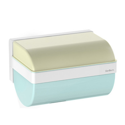 Caurspīdīgs pie sienas stiprināms salvešu kastīte, ūdensnecaurlaidīga augšējā glabāšana mobilā telefona turētājs tualetes rullopapīra turētājs vannas istabas salvešu futrālis