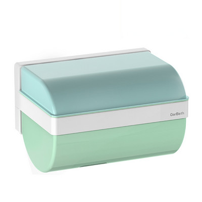 Caurspīdīgs pie sienas stiprināms salvešu kastīte, ūdensnecaurlaidīga augšējā glabāšana mobilā telefona turētājs tualetes rullopapīra turētājs vannas istabas salvešu futrālis