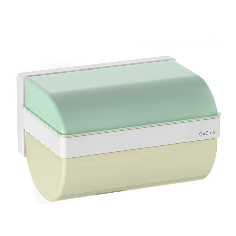 Caurspīdīgs pie sienas stiprināms salvešu kastīte, ūdensnecaurlaidīga augšējā glabāšana mobilā telefona turētājs tualetes rullopapīra turētājs vannas istabas salvešu futrālis