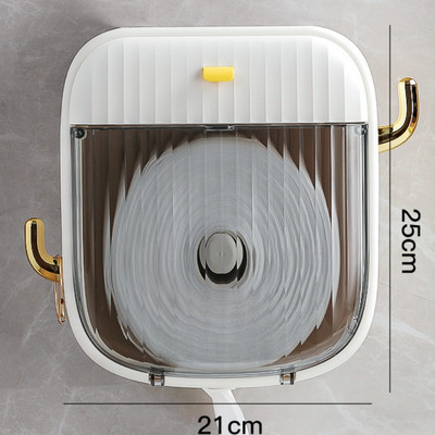 Ūdensnecaurlaidīgs pie sienas stiprināms salvešu turētājs ar āķi 2 slāņu atvilktņu uzglabāšanas tualetes rullopapīra kastīšu turētājs Mājas vannas istabas piederumi