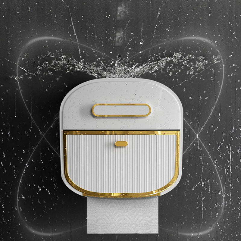 Daudzfunkcionāla atvilktne Tualetes papīra kastīte Pie sienas stiprināms ūdensnecaurlaidīgs rullopapīra turētājs augšējais glabāšanas veids mājas vannas istabas audu organizatora futrālis