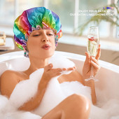 Vodootporna kapa za tuširanje od 1 komada za žene, djecu, moderna svilena kapa za višekratnu upotrebu