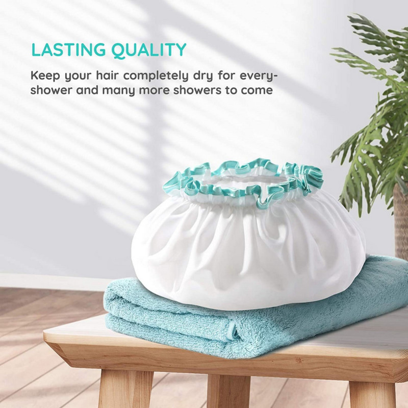 Vodootporna kapa za tuširanje od 1 komada za žene, djecu, moderna svilena kapa za višekratnu upotrebu