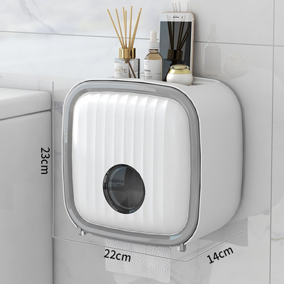 Odvojivi držač za rolu papira 2 sloja gornji odvodni stalak za pohranu Zidni vodootporni držač kutije za toaletni papir Kupaonski organizator