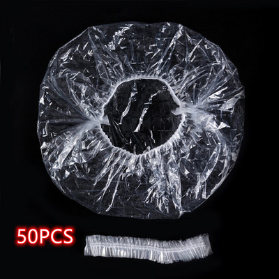 100 kom/lot jednokratne kape za tuširanje Hotelska jednokratna elastična kapa za tuširanje Prozirna kapa za kupanje Spa Frizerski salon Kapa s gljivama Proizvod za kupaonicu