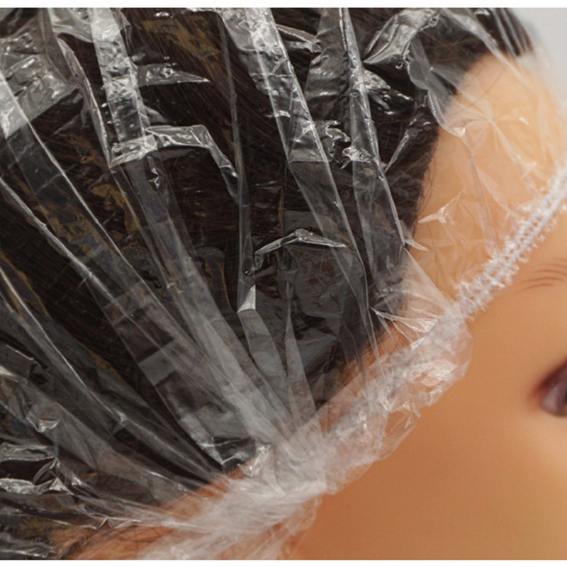 100 kom/lot jednokratne kape za tuširanje Hotelska jednokratna elastična kapa za tuširanje Prozirna kapa za kupanje Spa Frizerski salon Kapa s gljivama Proizvod za kupaonicu