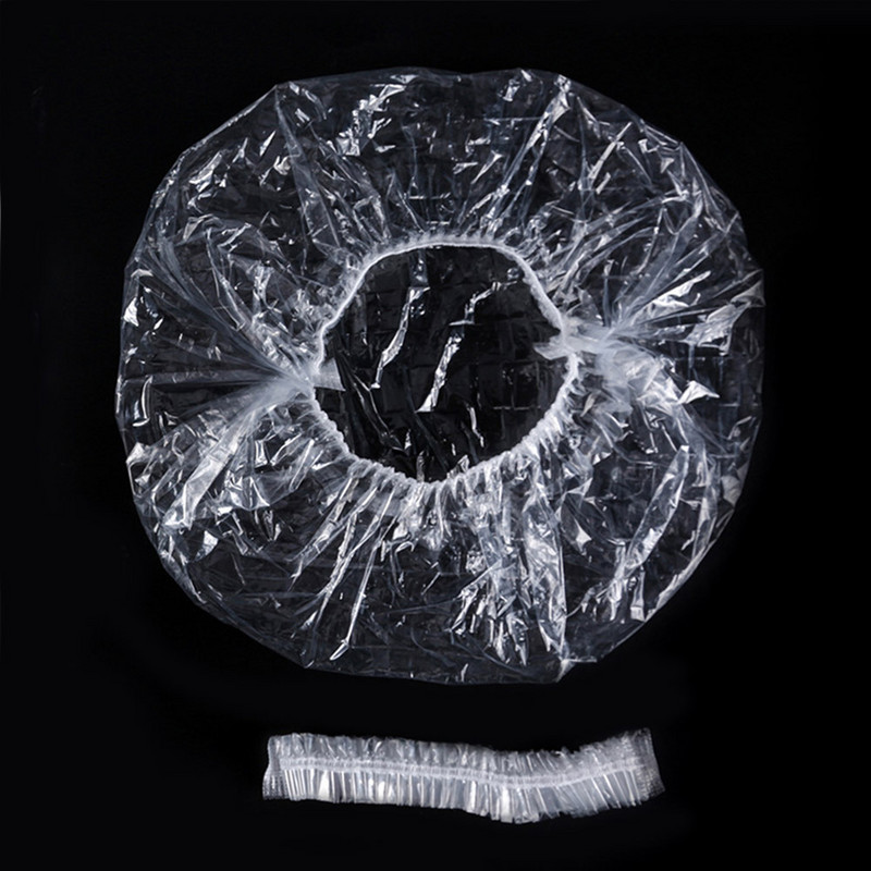 100 kom/lot jednokratne kape za tuširanje Hotelska jednokratna elastična kapa za tuširanje Prozirna kapa za kupanje Spa Frizerski salon Kapa s gljivama Proizvod za kupaonicu