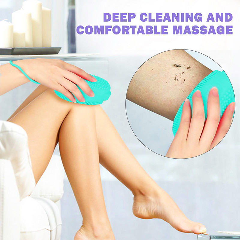 Silikonska četka za pjenušavu kupku Piling spužva Masažer za tijelo Čistač kože Alat za ribanje Trljanje kože leđa Četke za tuširanje