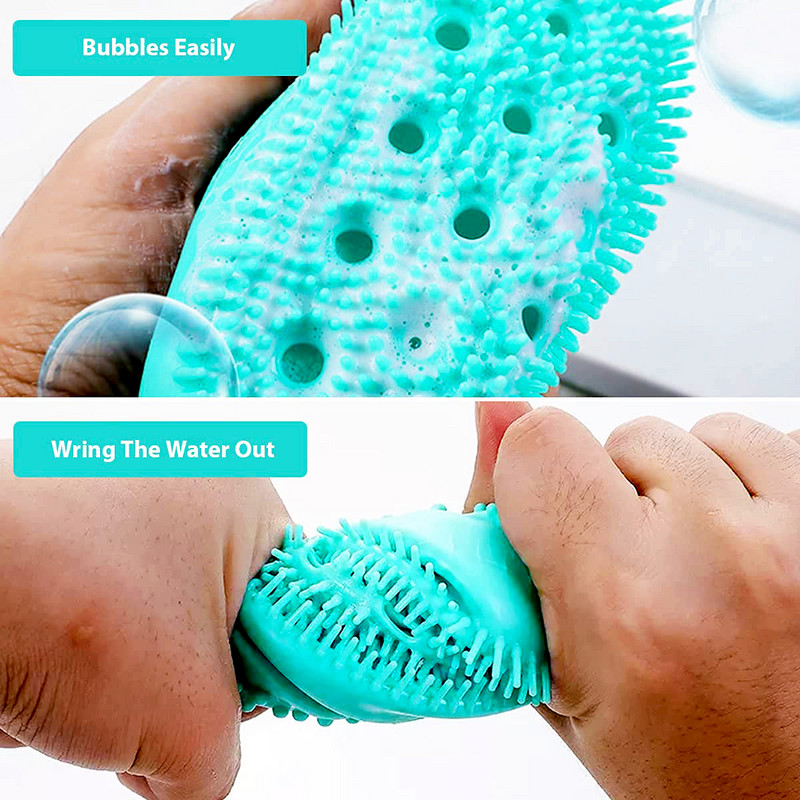 Silikonska četka za pjenušavu kupku Piling spužva Masažer za tijelo Čistač kože Alat za ribanje Trljanje kože leđa Četke za tuširanje