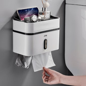 Kahekihiline eemaldatav salvrätikuhoidik Seinale kinnitatav Creative Top Storage mobiiltelefonihoidik Kodu Vannituba WC-rullpaberihoidik