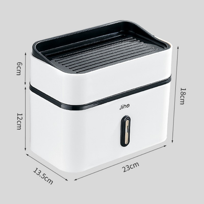 2 slāņu noņemams salvešu turētājs pie sienas stiprināms Creative Top Storage mobilā tālruņa turētājs Mājas vannas istabas tualetes rullopapīra turētājs