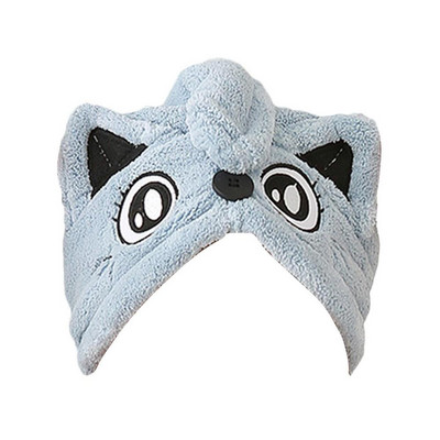 Ātri žūstošs matu dvielis biezinošs matu žāvēšanas dvieļi Lovely dzīvnieku ausu matu ietīšana koraļļu vilnas absorbējoša matu žāvēta dvieļa galva