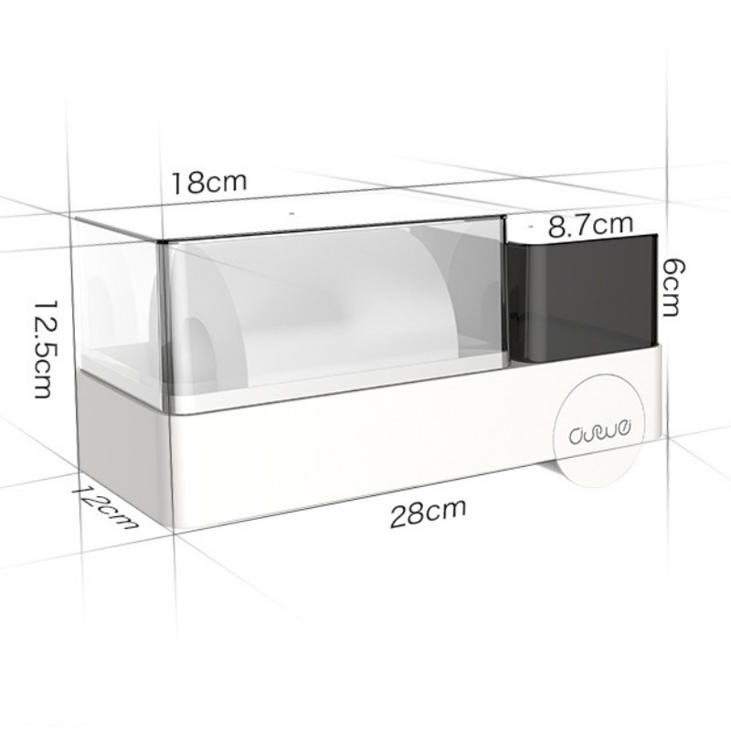 Daudzfunkcionāls caurspīdīgs audumu turētājs Miskastes maisiņu uzglabāšana Ūdensnecaurlaidīga sienas Vannas istabas rullopapīra organizatora piederumi