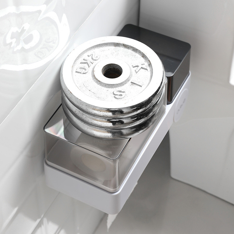 Daudzfunkcionāls caurspīdīgs audumu turētājs Miskastes maisiņu uzglabāšana Ūdensnecaurlaidīga sienas Vannas istabas rullopapīra organizatora piederumi