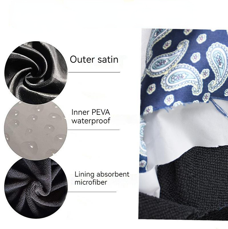 Kapa za tuširanje za muškarce Ekstra velika kapa za tuširanje za višekratnu upotrebu za žene, muškarce, troslojna EVA vodootporna kapa za dugu kosu