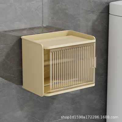 Prozirna kutija za toaletni papir Vodootporna kutija za papirnate maramice Top Skladištenje sitnica Zidna kutija za rolu papira Kućna kupaonska oprema