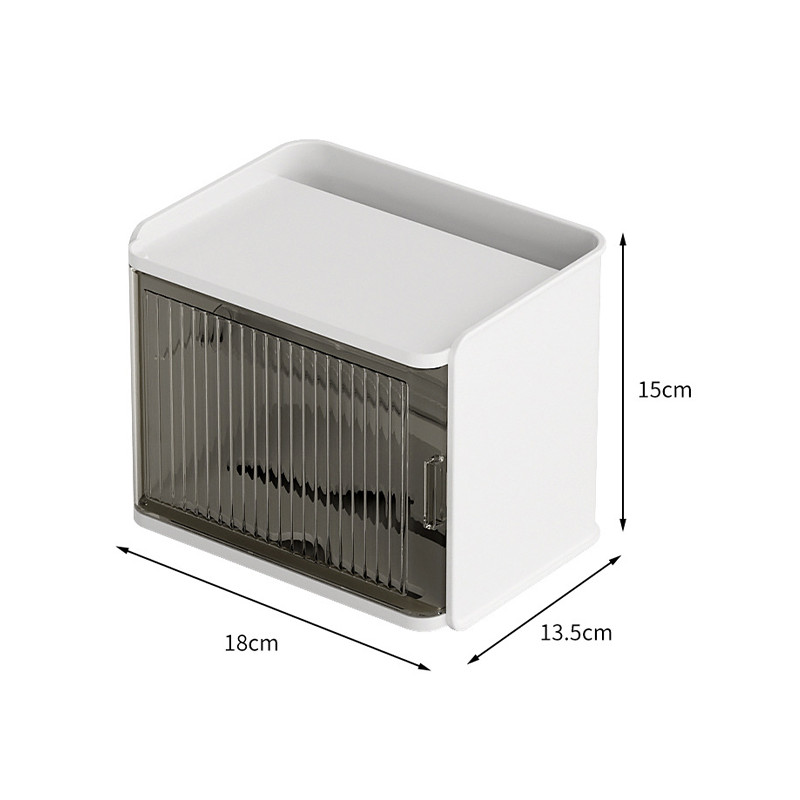 Prozirna kutija za toaletni papir Vodootporna kutija za papirnate maramice Top Skladištenje sitnica Zidna kutija za rolu papira Kućna kupaonska oprema