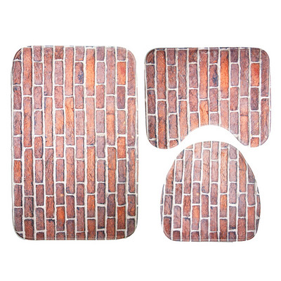 3 kom/set kupaonskih tepiha Set toaletnih tepiha Ocean World uzorak flanelskih prostirki za kupaonicu WC tepiha tepiha tuš kabine Jastučići za noge prostirke kupaonice