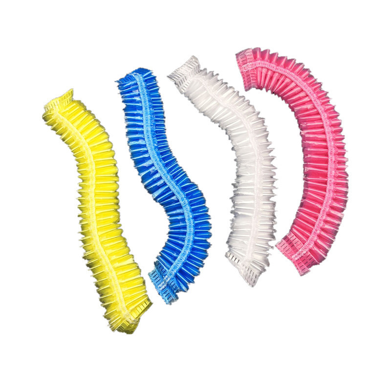 100 gab. Tīra vienreizējās lietošanas vāciņš spa salonam vannas istabai, neaustā plisētā mob vāciņš pret putekļiem, sēņu dušas cepures Medicīniskā matu cepure