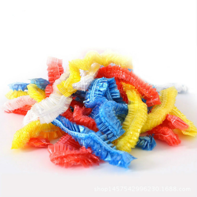 100 gab. Tīra vienreizējās lietošanas vāciņš spa salonam vannas istabai, neaustā plisētā mob vāciņš pret putekļiem, sēņu dušas cepures Medicīniskā matu cepure