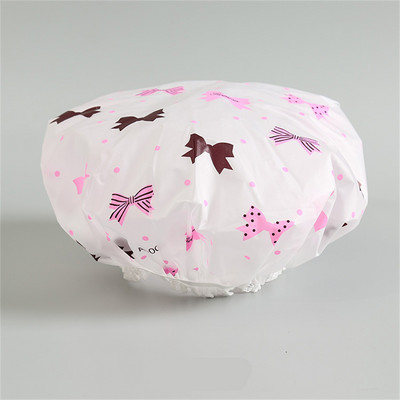 Jauka ūdensnecaurlaidīga dušas vāciņš vannas vāciņš, biezināts pieaugušo sieviešu šampūns, ūdensizturīgs salokāms atkārtoti lietojams dušas vāciņš vannas istabas piederumi