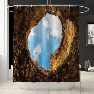 Vannas istabas vannas paklājs dušas aizkaru komplekts Absorbējoši Memory Foam tualetes paklāji ar ūdensnecaurlaidīgu dušas aizkaru un āķiem vannas istabas paklāju