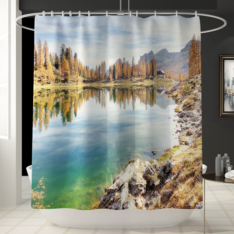 Vannas istabas vannas paklājs dušas aizkaru komplekts Absorbējoši Memory Foam tualetes paklāji ar ūdensnecaurlaidīgu dušas aizkaru un āķiem vannas istabas paklāju