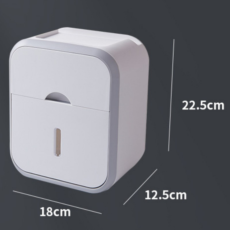 2 slāņu pie sienas stiprināms salvešu kastes atvilktne Glabāšana Ūdensizturīgs augšējais organizatora turētājs Mobilā tālruņa turētājs Vannas istabas tualetes papīra futrālis