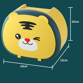 Карикатура на животни Кутия за тоалетна хартия Стенен водоустойчив сладък държач за кърпички Творчески горен органайзер за домашна баня за кърпички