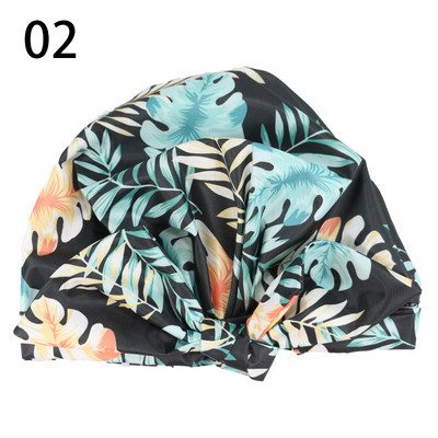 Ūdensnecaurlaidīga sieviešu dušas cepure Atkārtoti lietojama elastīga josla vannas matu pārklājums salona dušas cepure cepure vannas istabas aksesuāri