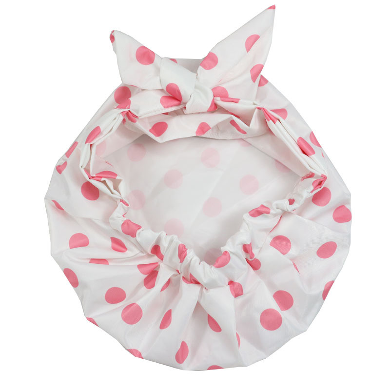 Ūdensnecaurlaidīga sieviešu dušas cepure Atkārtoti lietojama elastīga josla vannas matu pārklājums salona dušas cepure cepure vannas istabas aksesuāri