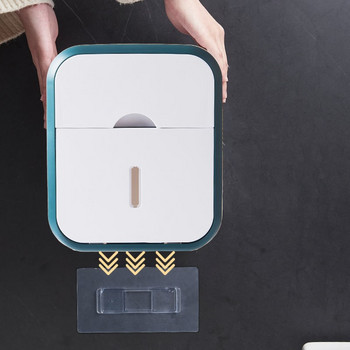 Мултифункционална стенна кутия за кърпички Горно съхранение Държач за мобилен телефон Водоустойчив органайзер за чекмеджета Кутия за тоалетна хартия за баня