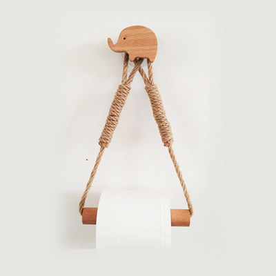 Pie sienas stiprināms tualetes papīra turētājs, piekarināms jaukiem koka dzīvnieku rullīšiem mājas vannas istabas guļamistabas dekorēšanai