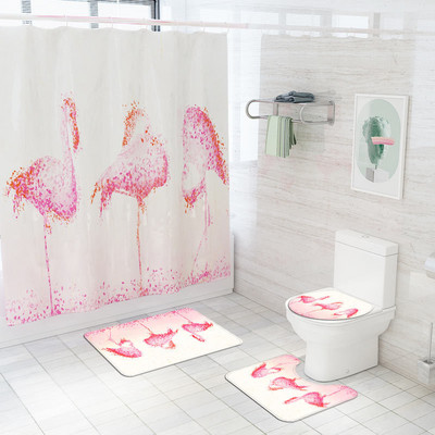 Summer Fresh Green Vannas istabaTualetes grīdas paklājs dušas telpa Neslīdoša zona Paklāju paklāji Tualetes paklājs Vannas istabas paklājs dušas aizkaru komplekts