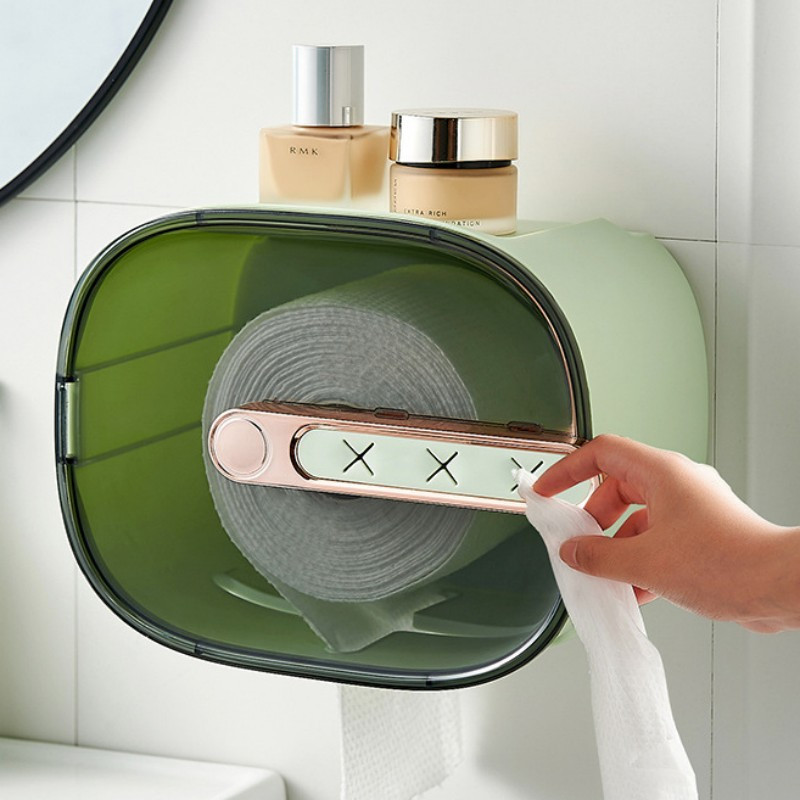 Višenamjenska luksuzna zidna kutija za maramice Vodootporni držač ručnika za lice Držač za pohranu vrhunskih sitnica Kupaonska maramica