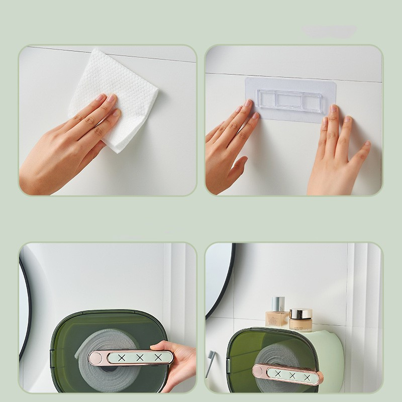 Višenamjenska luksuzna zidna kutija za maramice Vodootporni držač ručnika za lice Držač za pohranu vrhunskih sitnica Kupaonska maramica