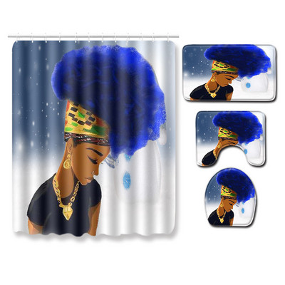 Zeegle Creative Bathmat Set 4gab Vannas istabas paklājiņu komplekts Ziemassvētku paklājiņš tualetes dekorēšanai Putekļu necaurlaidīgs tualetes grīdas paklājs Moderns mīksts paklājs