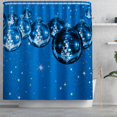 Ziemassvētku stila vannas paklājs un ūdensnecaurlaidīgs dušas aizkaru komplekts vannas istabas dekorēšanai tualetes paklājs, neslīdošs grīdas paklājs vannas istabas paklājam