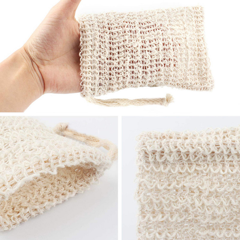 1Gb Kaņepju ziepju maisiņu blisteris Rāmija sieta ziepju uzglabāšanas maisiņi Putu veidotājs Divslāņu tīkla maisiņi Putojoši viegli burbuļo ziepju turētājs 2022