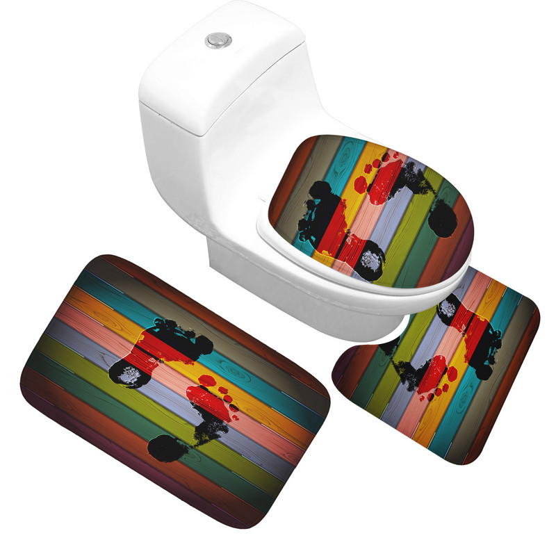 Zeegle 3Gb Vannas Paklājiņi Vannas istabas Paklājs Flaneļa Mīksts Pretslīdošs Tualetes Sēdekļa Pārklājumu Komplekts Mūsdienīgs Mazgājams Auto Sēdekļa Grīdas Paklājiņš