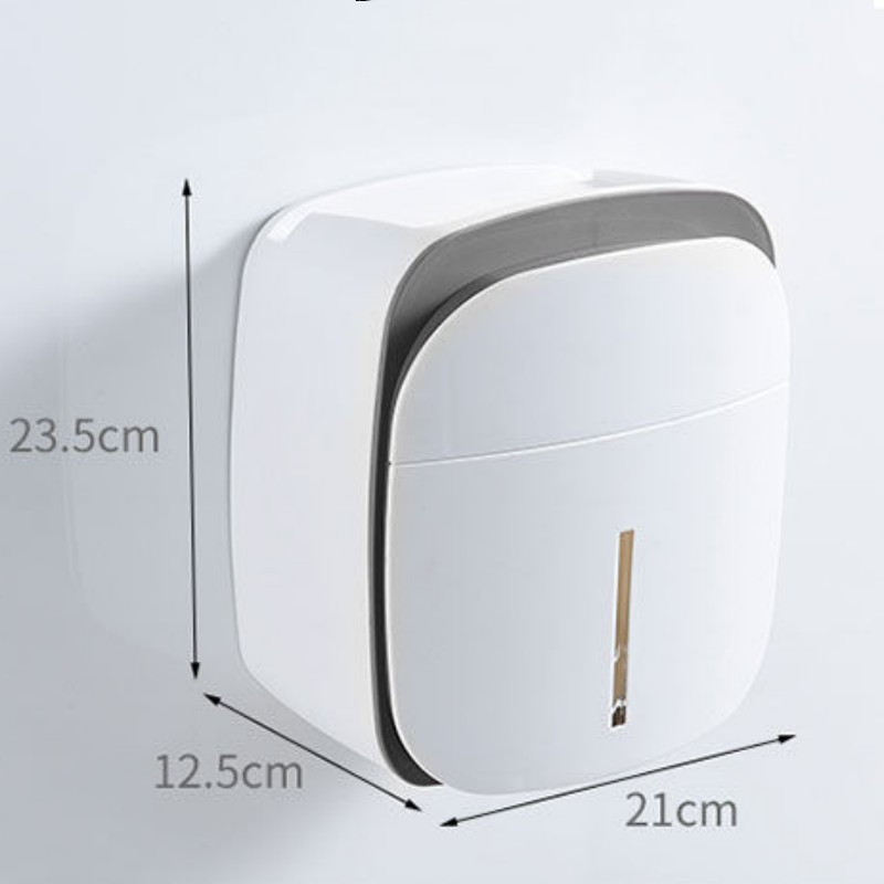 Dvoslojna kutija za maramice Zidna ladica Stalak za pohranu Gornji držač za mobilni telefon Kućna kupaonica Vodootporna rola papirnatih maramica