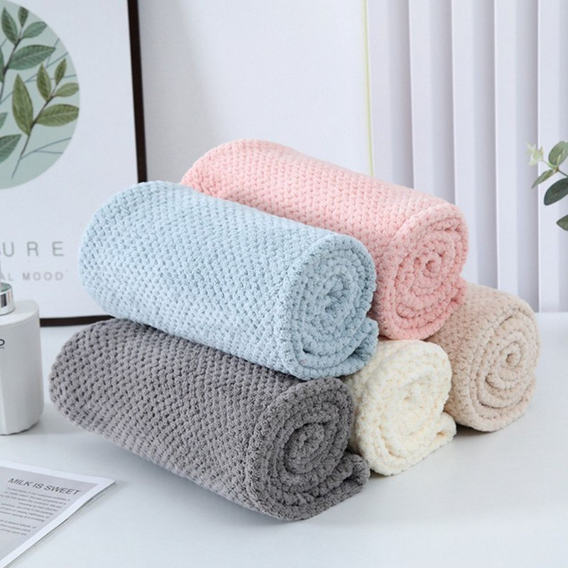 1kom Podebljana rešetka od ananasa Koraljnog flisa Kapa za sušenje kose Umotana marama Brzo sušeći ručnik Ženska kupaonska oprema