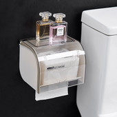 Caurspīdīga salvešu kastīte pie sienas stiprināma plastmasas ūdensnecaurlaidīga tualetes rullīša papīra turētājs vannas istabas virtuves salvešu kastītes uzglabāšanas piederumi