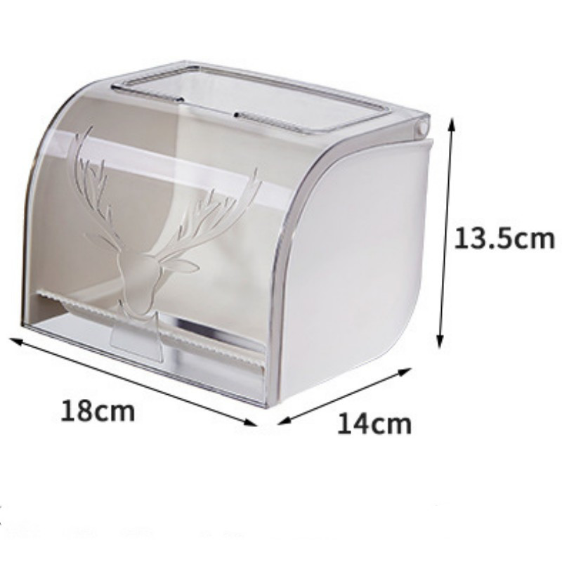 Caurspīdīga salvešu kastīte pie sienas stiprināma plastmasas ūdensnecaurlaidīga tualetes rullīša papīra turētājs vannas istabas virtuves salvešu kastītes uzglabāšanas piederumi