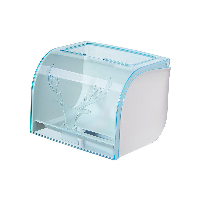 Caurspīdīga salvešu kastīte pie sienas stiprināma plastmasas ūdensnecaurlaidīga tualetes rullīša papīra turētājs vannas istabas virtuves salvešu kastītes uzglabāšanas piederumi