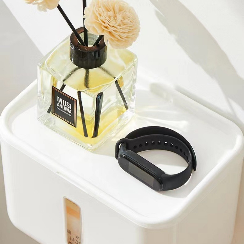 Daudzfunkcionāla saliekama 2 slāņu salvešu kaste, pie sienas stiprināma ūdensnecaurlaidīga uzglabāšanas kaste tualetes rullīša papīra turētājs Vannas istabas organizatora futrālis