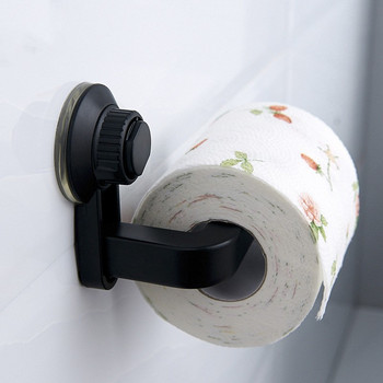 Смукател Монтиран на стена държач за хартия на руло Многофункционален водоустойчив държач за тоалетна хартия Домашна кухня Органайзер за съхранение на парцали