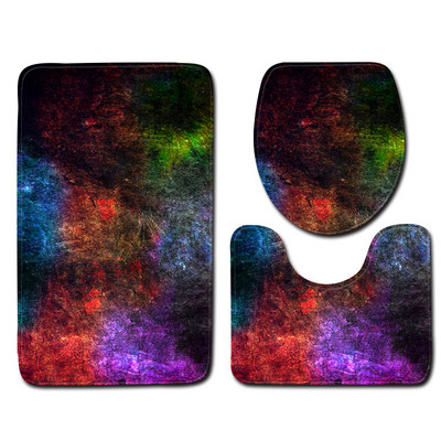 Zeegle 3PCS Set prostirki za kupanje Kućno postolje Tepih Poklopac Navlaka za WC školjku Poliesterski protuklizni tepih za tuširanje Vodoupijajući Podni otirač