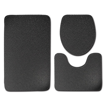 Zeegle 3PCS Set prostirki za kupanje Kućno postolje Tepih Poklopac Navlaka za WC školjku Poliesterski protuklizni tepih za tuširanje Vodoupijajući Podni otirač